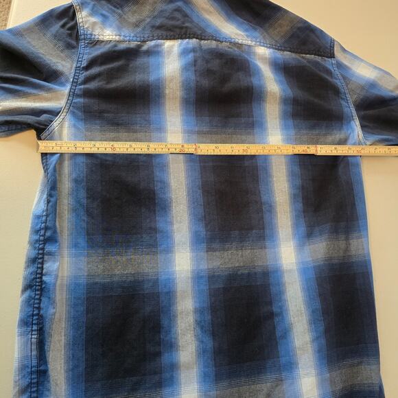 Urban Pipeline Button Down Flannel Shirt Men's M Blue White Easy-Care Fabric - Picture 8 of 16